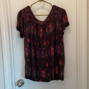 Lucky Brand Women's Multicolor Patterned Top